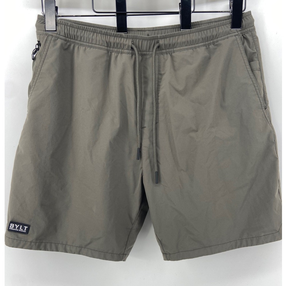 BYLT Short Mens XL Green‎ Everyday 2 Athletic Gym Training Lined Drawstring